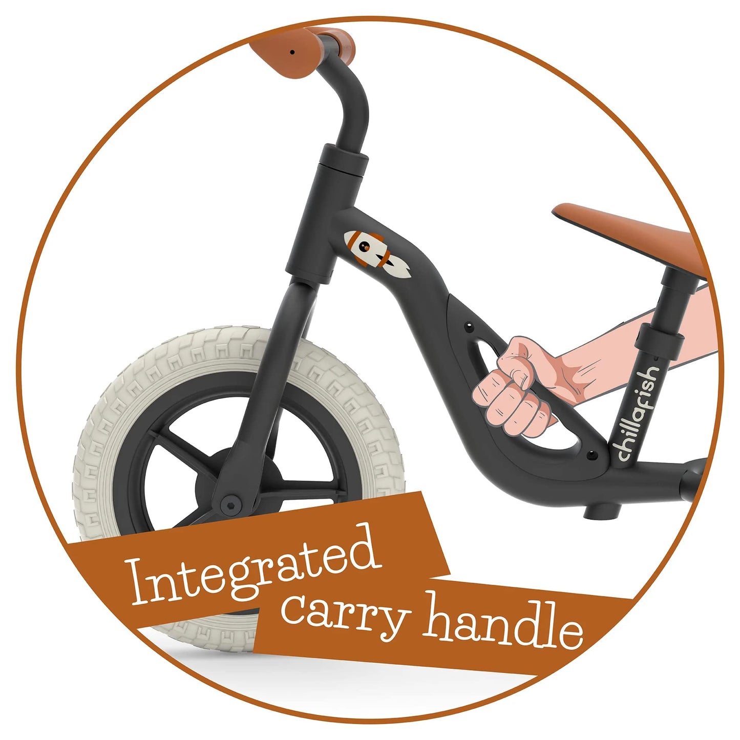 Chillafish Lightweight Kids' Balance Bike - Silver | Adjustable Seat & Handlebar Balance Bike with Puncture-Proof Wheels, a Carry Handle & Custom Moulded Seat for Toddlers | Ages 18 Months to 4 Years