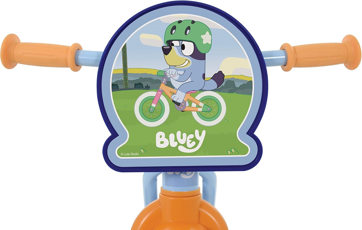 Bluey 2-In-1 Training Toddler Bike - Convertible Training and Balance Bike for 2+ Years Girls and Boys with Removable Pedals and Stabilisers - Adjustable 10 Inches Bikes for Kids - Bluey Toys