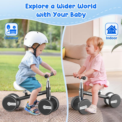 WINGBABE Baby Balance Bike for 1-2 Years Old Boys Girls,Toddler Balance Bike Ride on Toys for 10-24 Months Baby with Adjustable Seat, First bike for 1-2 Year Old Gifts