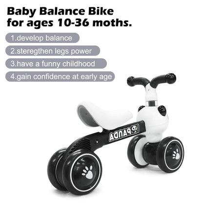 XIAPIA Baby Balance Bike 1 2 3 Years Old Boys Girls Toddler Ride on Toys for 1 Year Old Baby Trike Garden toys 1 st Birthday Gift for Girls Boys Bike Walker No Pedals (Panda)