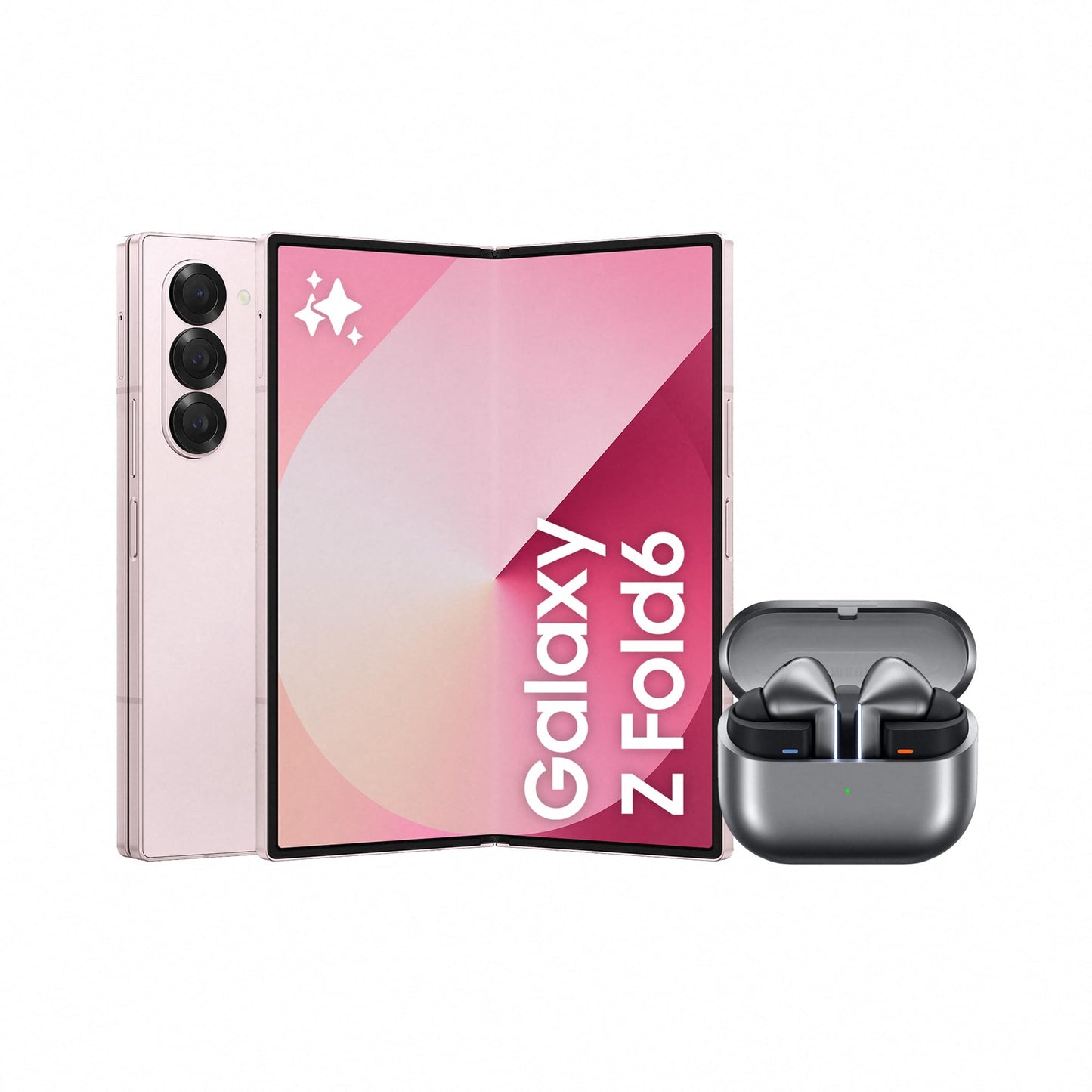 Samsung Galaxy Z Fold6 AI Smartphone, Unlocked Android Smartphone, 1TB Storage, Pink and Watch Ultra, Smart Watch, Dark Grey (UK Version)
