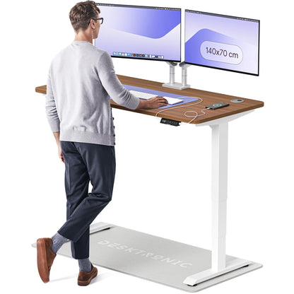 Height-Adjustable Desk 180 x 80cm - Standing Desk - Integrated USB/USB-C - 3 Memory Presets - Dual Motor Electric Touchscreen Stand Up Table - Great Gift for Smart Home Solutions