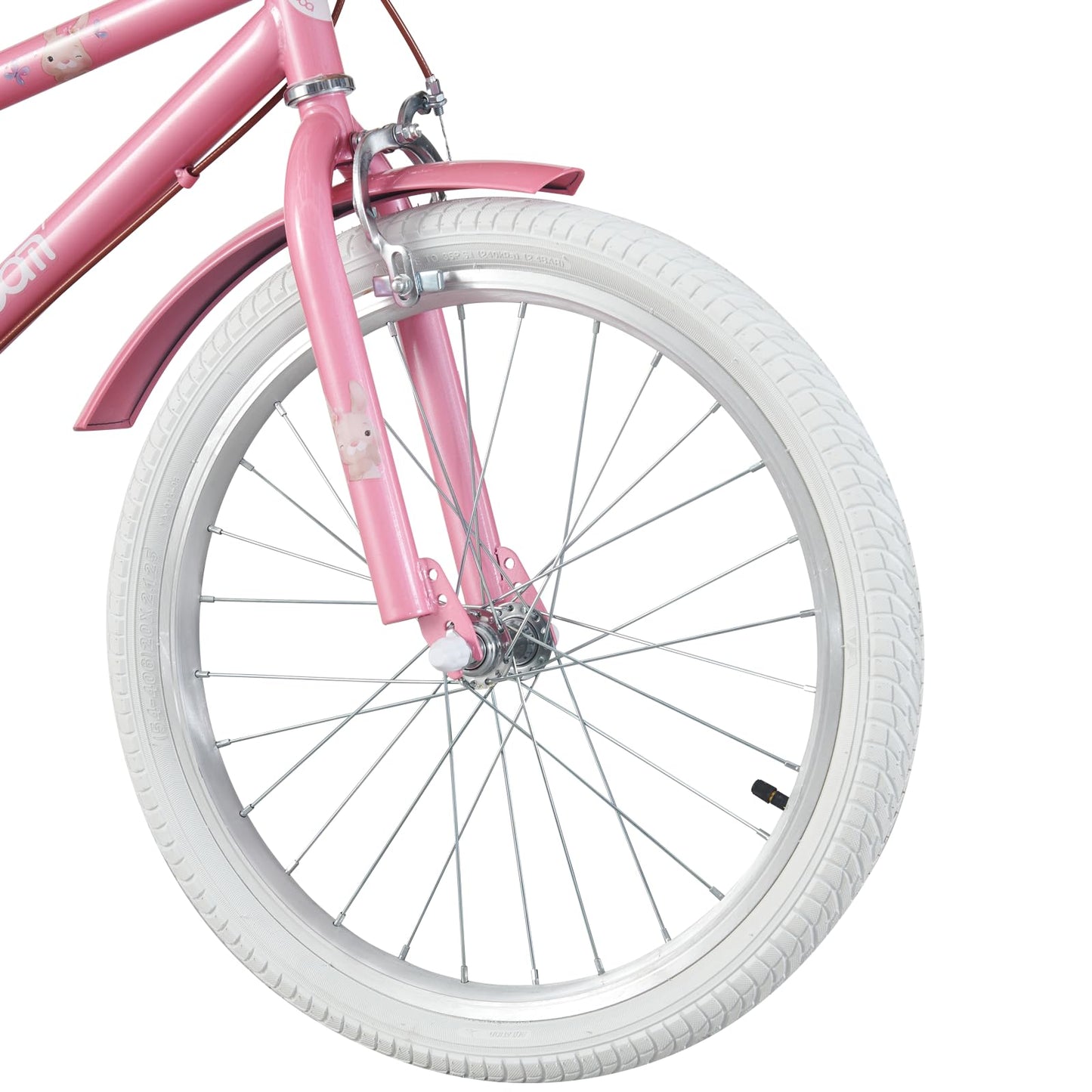BSTSEL Kids Bike 16" 18" 20" 22" Pink Girls Children Bicycle with Basket, Silent Stabilizers Training Wheels and Double Brakes Ages 5-14 Years Old Children Bike 16-22 inch Bike Gift
