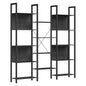 VASAGLE Bookcase, Bookshelf with 14 Shelves, Metal Frame, Shelf Unit for Living Room, Home Office, Industrial Style, 24 x 158 x 166 cm, Rustic Brown and Ink Black LLS107B01