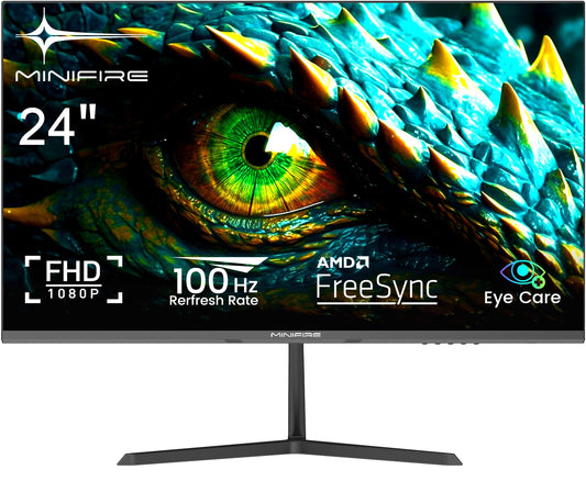 24 inch Curved Gaming Monitor 180Hz, 1ms, 130% sRGB, With Speakers, HDR, FreeSync, 300cd/m², VA, FHD 1080P, Frameless, HDMI1.4 DP1.2 Ports (MFG24C1 HDMI included)