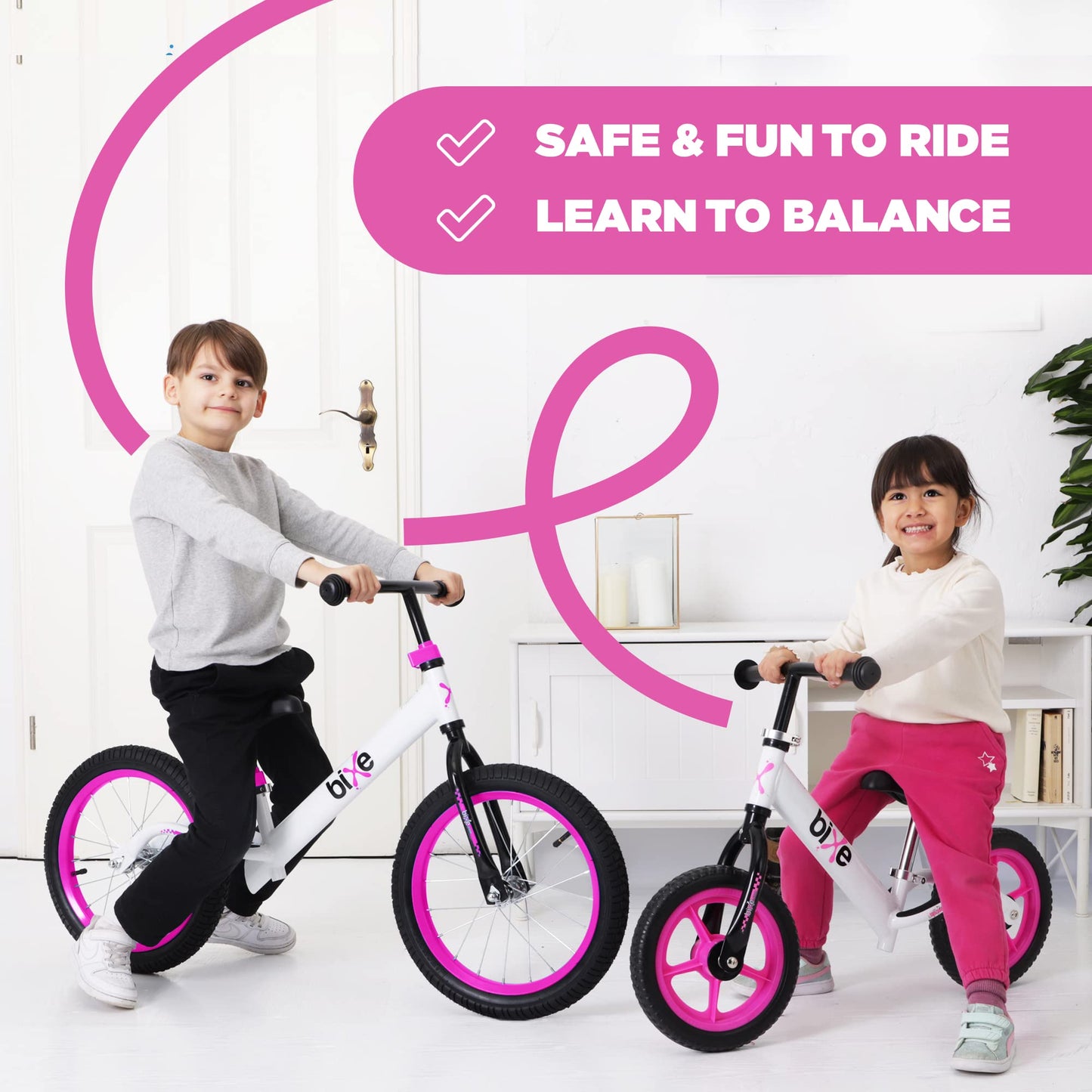 Bixe Balance Bike: for Big Kids Aged 4, 5, 6, 7, 8 and 9 Years Old - No Pedal Sport Training Bicycle | 16inch Wheel