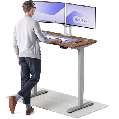 Height-Adjustable Desk 180 x 80cm - Standing Desk - Integrated USB/USB-C - 3 Memory Presets - Dual Motor Electric Touchscreen Stand Up Table - Great Gift for Smart Home Solutions