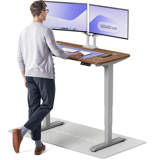 Height-Adjustable Desk 180 x 80cm - Standing Desk - Integrated USB/USB-C - 3 Memory Presets - Dual Motor Electric Touchscreen Stand Up Table - Great Gift for Smart Home Solutions