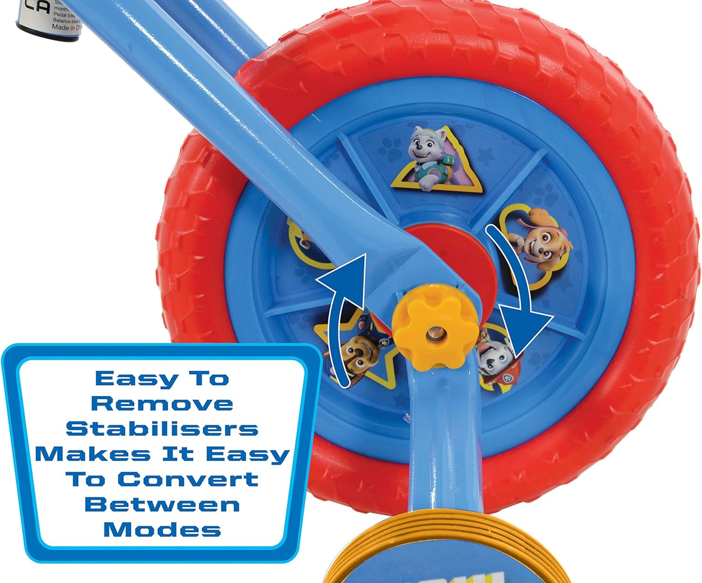 Paw Patrol 2-in-1 Training Bike - 10 Inch, Officially Licensed, Vibrant Decals, Sturdy Frame, Adjustable Seat and Handlebars - Perfect for Paw Patrol Fans - Ages 2+