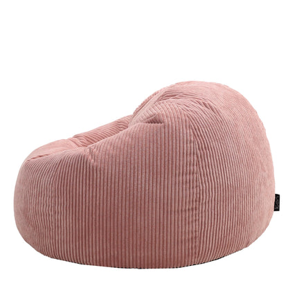 icon Kingston Cord Bean Bag, Beige, Large Adult Bean Bag Chair with Filling Included, Comfy Chair, Living Room Furniture, Bedroom Furniture