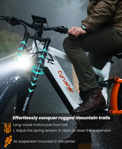 Cyrusher 26Inch Aluminum Electric Bike For Adult,