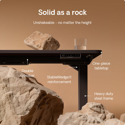 Height-Adjustable Desk 180 x 80cm - Standing Desk - Integrated USB/USB-C - 3 Memory Presets - Dual Motor Electric Touchscreen Stand Up Table - Great Gift for Smart Home Solutions