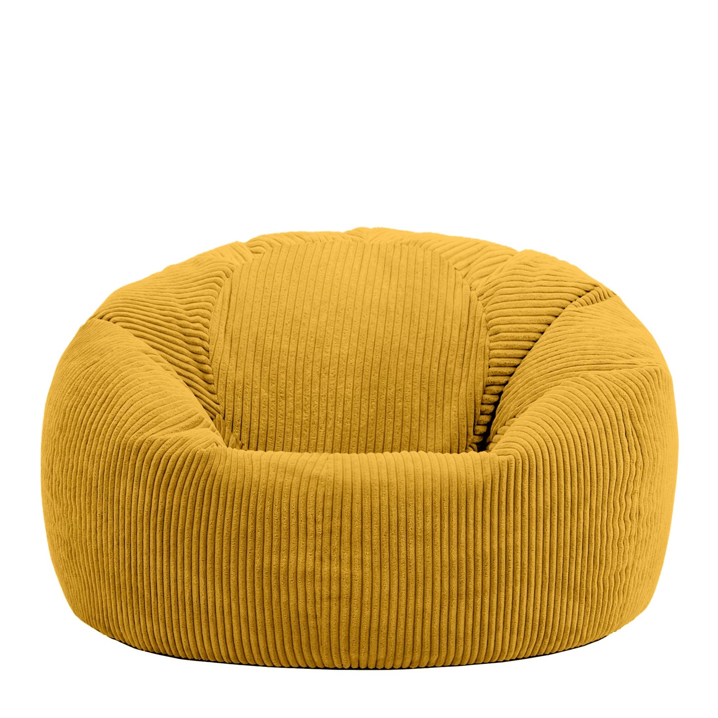 icon Kingston Cord Bean Bag, Beige, Large Adult Bean Bag Chair with Filling Included, Comfy Chair, Living Room Furniture, Bedroom Furniture