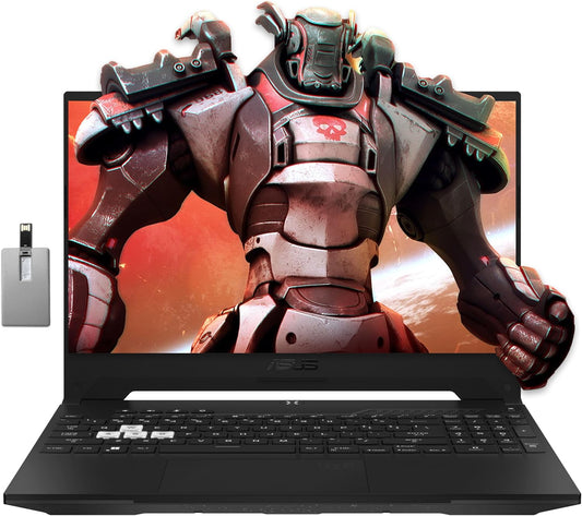 ASUS TUF DASH 15.6" 144Hz Gaming Laptop, Intel 12th Core i7-12650H, 16GB DDR5 RAM, 512GB PCIe SSD, NVIDIA GeForce RTX 3070 Graphics 8GB, Backlit Keyboard, Windows 11, Black, 32GB USB Card