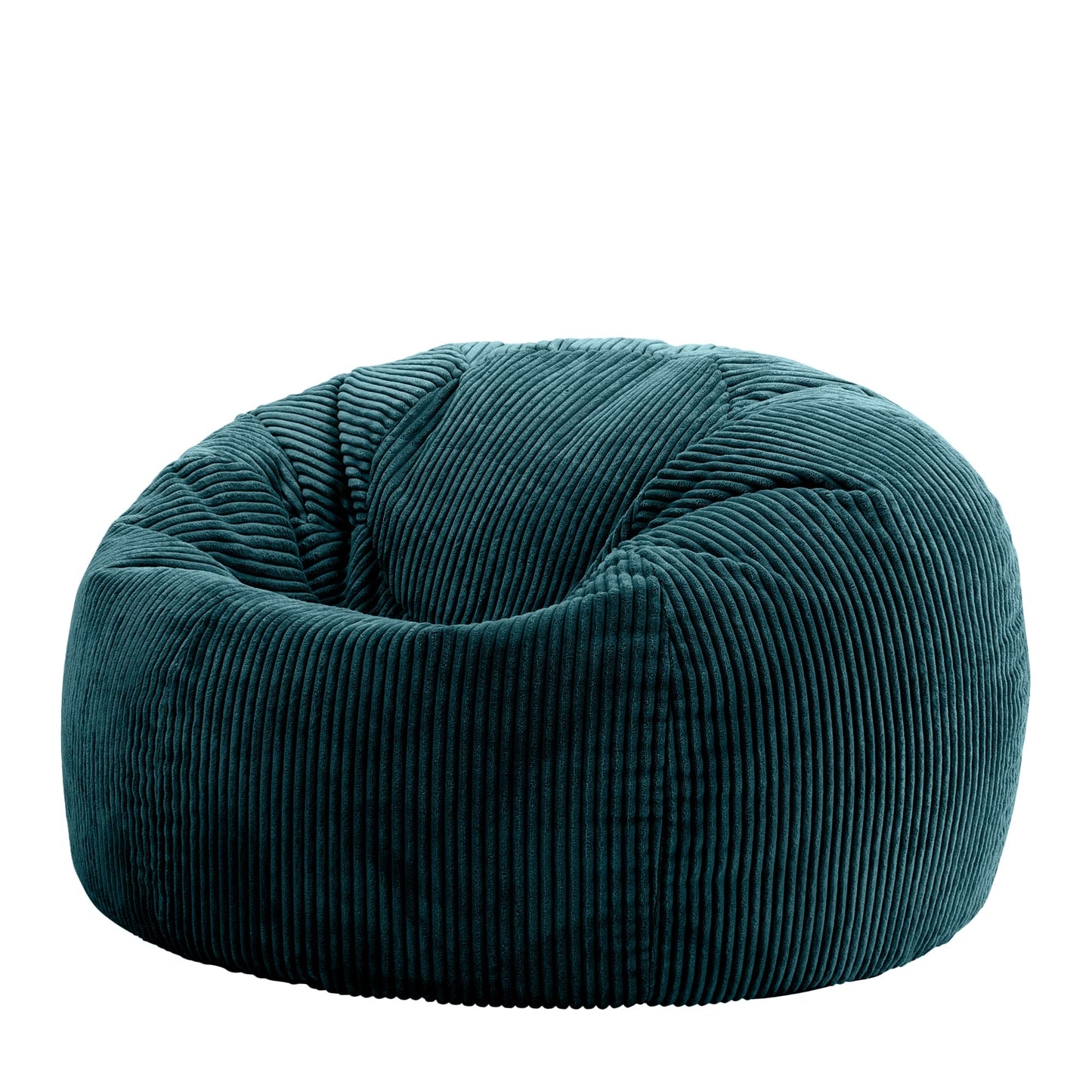 icon Kingston Cord Bean Bag, Beige, Large Adult Bean Bag Chair with Filling Included, Comfy Chair, Living Room Furniture, Bedroom Furniture