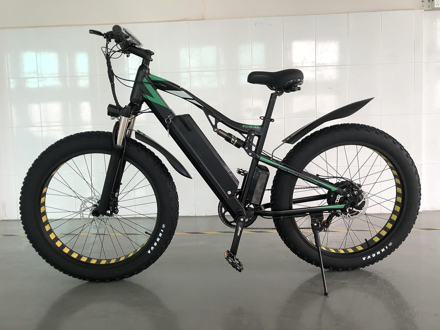 CEAYA Electric Bike, Electric Bikes For Adults 26 * 4.0 Fat Tire Electric Bikes 7 Speed E Bikes For Men