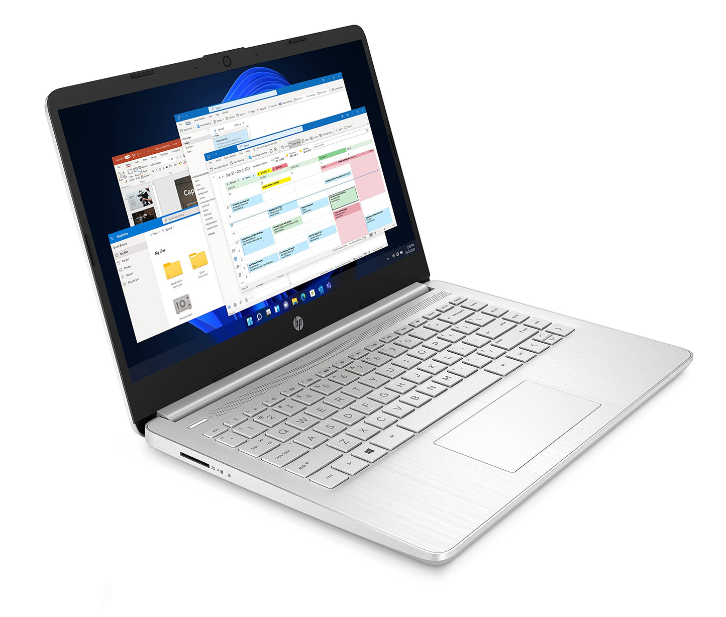 HP 14" Laptop, Intel Core i3-1215U Processor, 8 GB RAM, 256 GB SSD, Intel UHD Graphics, FHD Display, Up to 8hrs battery, Win 11, Dual Speakers, Natural Silver, 14s-dq5003sa