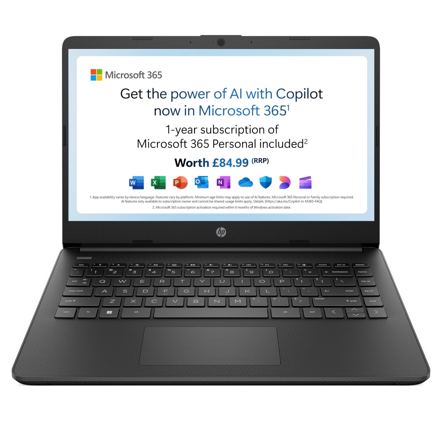 HP 14" Laptop, Intel Core i3-1215U Processor, 8 GB RAM, 256 GB SSD, Intel UHD Graphics, FHD Display, Up to 8hrs battery, Win 11, Dual Speakers, Natural Silver, 14s-dq5003sa