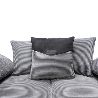 New Large Dino Black and Grey 3 Seater sofa (Black and Grey, 3 Seater)