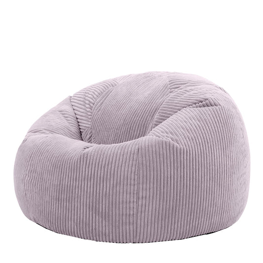 icon Kingston Cord Bean Bag, Beige, Large Adult Bean Bag Chair with Filling Included, Comfy Chair, Living Room Furniture, Bedroom Furniture