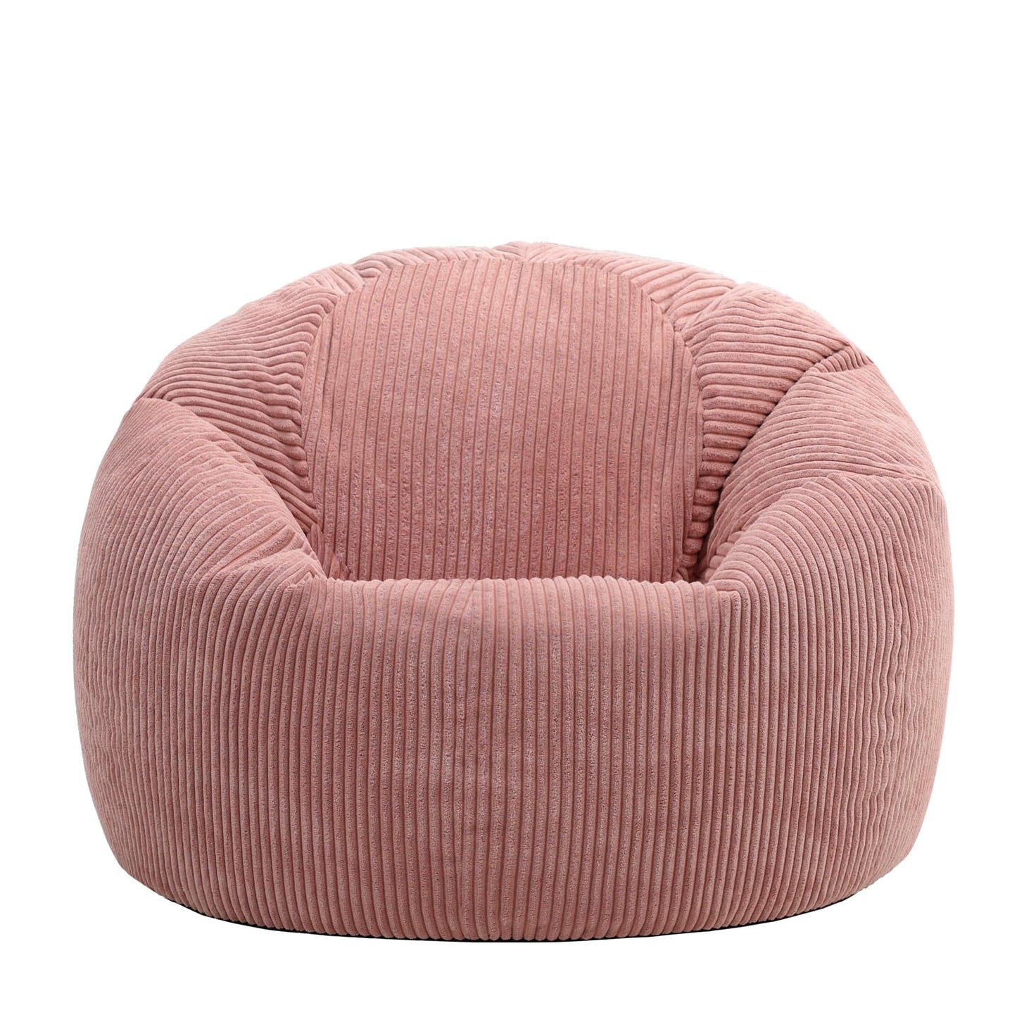 icon Kingston Cord Bean Bag, Beige, Large Adult Bean Bag Chair with Filling Included, Comfy Chair, Living Room Furniture, Bedroom Furniture