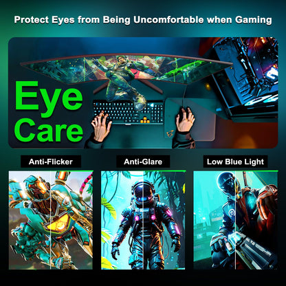 24 inch Curved Gaming Monitor 180Hz, 1ms, 130% sRGB, With Speakers, HDR, FreeSync, 300cd/m², VA, FHD 1080P, Frameless, HDMI1.4 DP1.2 Ports (MFG24C1 HDMI included)