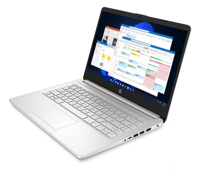 HP 14" Laptop, Intel Core i3-1215U Processor, 8 GB RAM, 256 GB SSD, Intel UHD Graphics, FHD Display, Up to 8hrs battery, Win 11, Dual Speakers, Natural Silver, 14s-dq5003sa