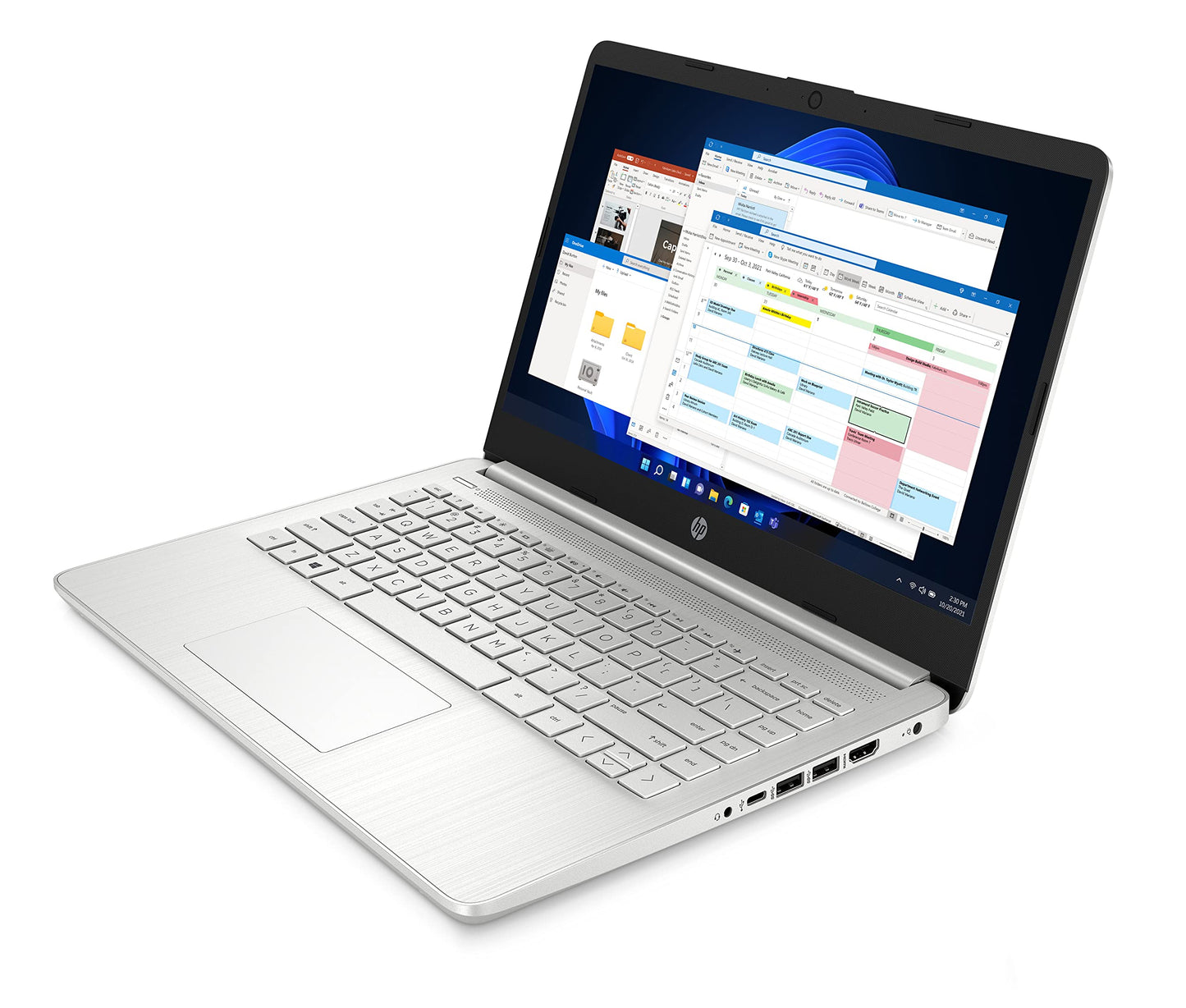 HP 14" Laptop, Intel Core i3-1215U Processor, 8 GB RAM, 256 GB SSD, Intel UHD Graphics, FHD Display, Up to 8hrs battery, Win 11, Dual Speakers, Natural Silver, 14s-dq5003sa