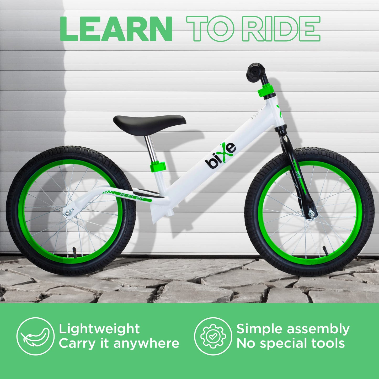 Bixe Balance Bike: for Big Kids Aged 4, 5, 6, 7, 8 and 9 Years Old - No Pedal Sport Training Bicycle | 16inch Wheel