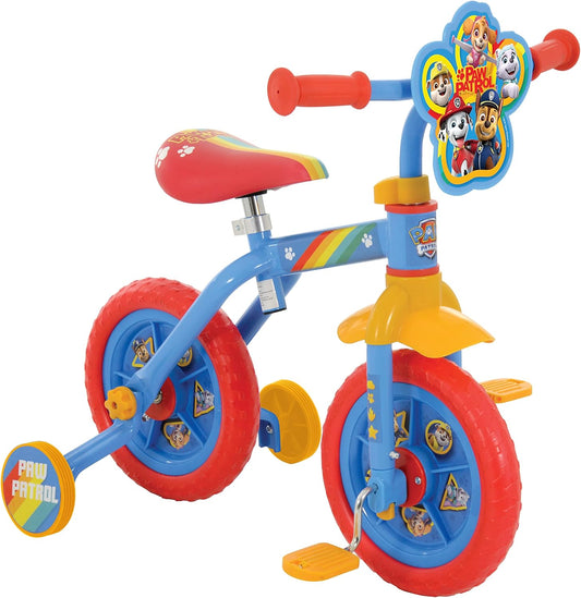 Paw Patrol 2-in-1 Training Bike - 10 Inch, Officially Licensed, Vibrant Decals, Sturdy Frame, Adjustable Seat and Handlebars - Perfect for Paw Patrol Fans - Ages 2+