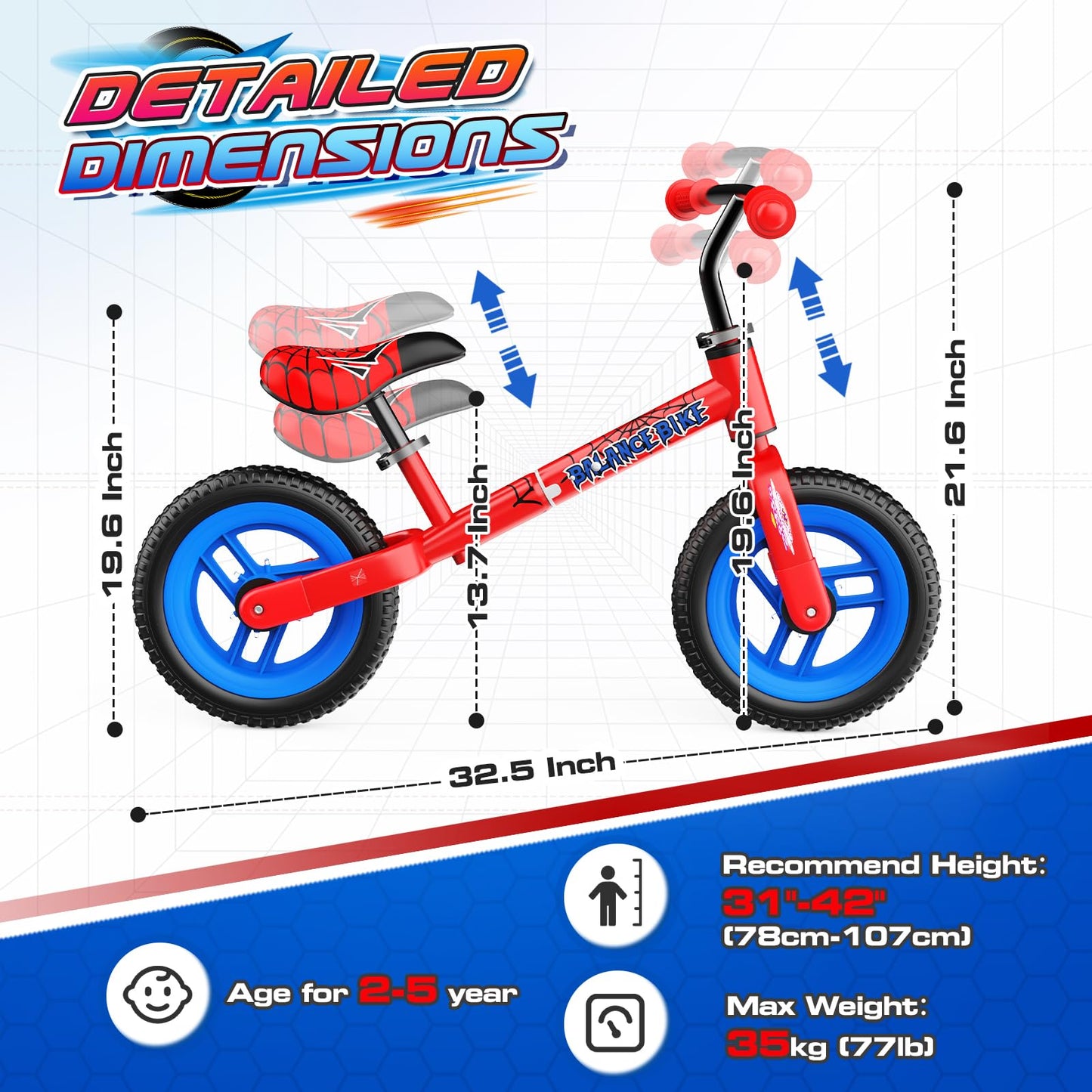 Braxel 12" Kids' Balance Bikes for 2 3 4 5 Year Old, Lightweight Magnesium Alloy No Pedal Balance Bike Training Bicycle 1-5 Year Old Boys First Bike Toddler Toys for 2 3 4 5 6 Year Old Boys