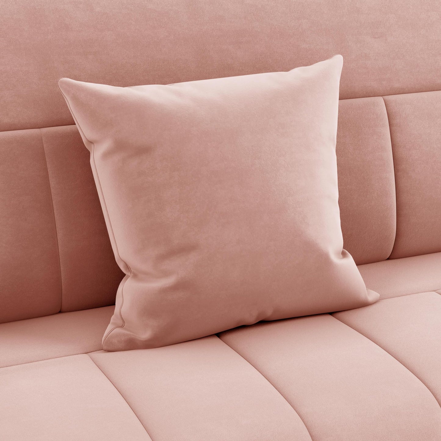 Yaheetech 2 Seater Modern Sofa Velvet Fabric Loveseat with Gold-tone Metal Arms and Legs for Bedroom, Home Office, Studio, Living Room Furniture Pink