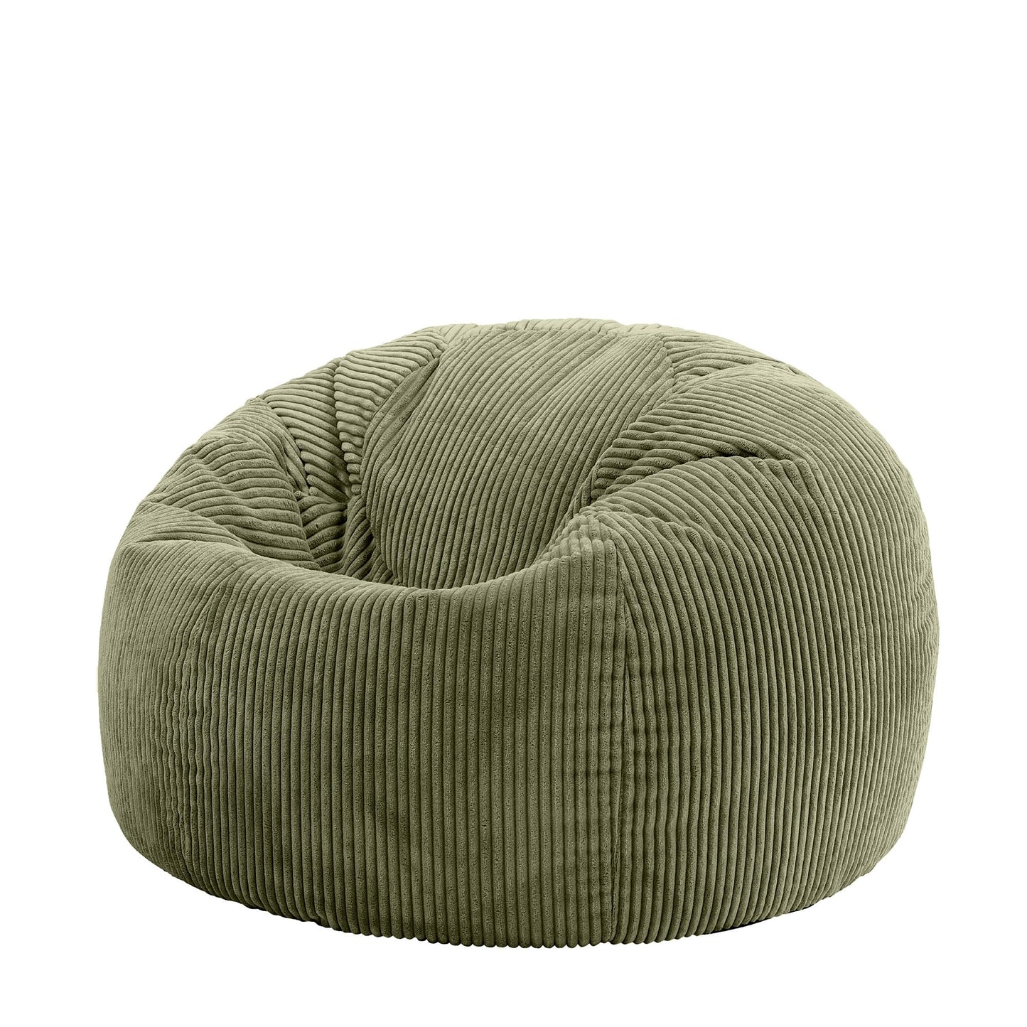 icon Kingston Cord Bean Bag, Beige, Large Adult Bean Bag Chair with Filling Included, Comfy Chair, Living Room Furniture, Bedroom Furniture