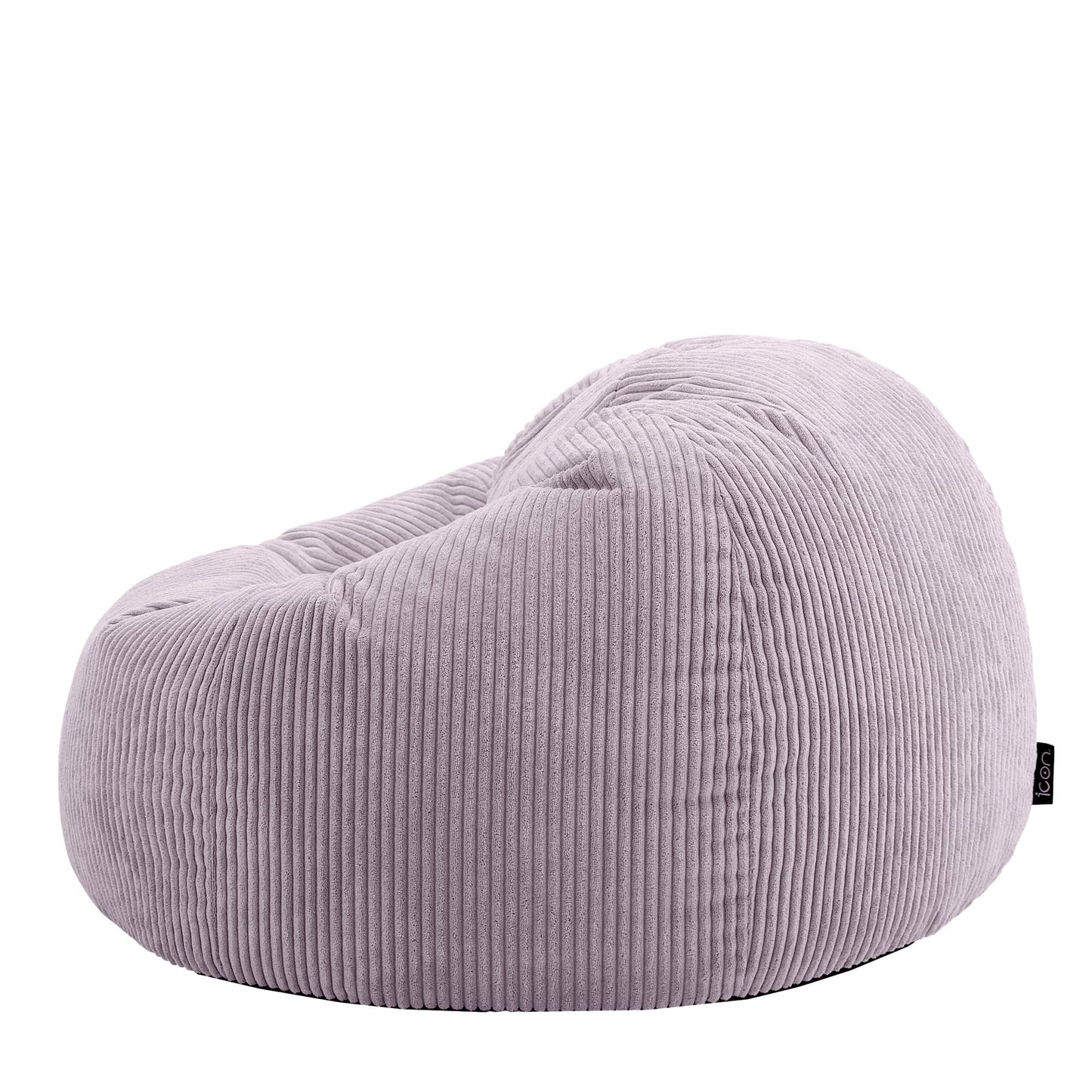 icon Kingston Cord Bean Bag, Beige, Large Adult Bean Bag Chair with Filling Included, Comfy Chair, Living Room Furniture, Bedroom Furniture