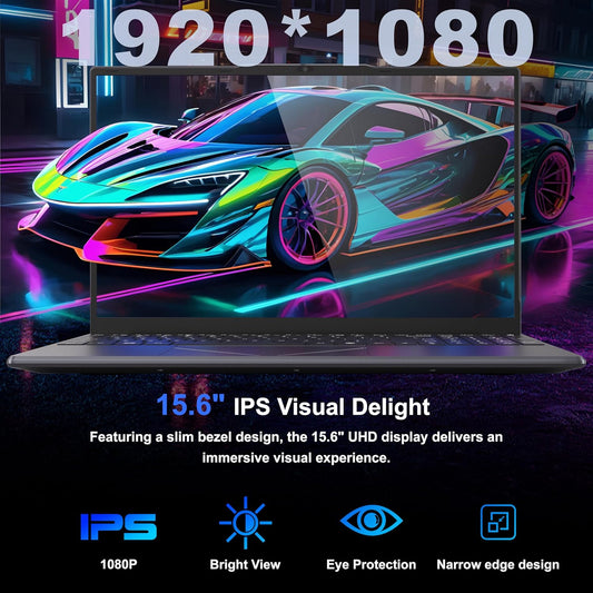 15.6" Laptop PC 16GB DDR4 512GB SSD, HD Laptop AMD Ryzen 5 3500U Processor AMD Integrated Graphics Computer with Touch ID 2.4/5G WiFi Bluetooth 2xUSB 3.0 for Office/Gaming laptop(Ryzen 5 3500U)
