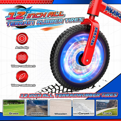 Braxel 12" Kids' Balance Bikes for 2 3 4 5 Year Old, Lightweight Magnesium Alloy No Pedal Balance Bike Training Bicycle 1-5 Year Old Boys First Bike Toddler Toys for 2 3 4 5 6 Year Old Boys