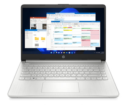 HP 14" Laptop, Intel Core i3-1215U Processor, 8 GB RAM, 256 GB SSD, Intel UHD Graphics, FHD Display, Up to 8hrs battery, Win 11, Dual Speakers, Natural Silver, 14s-dq5003sa