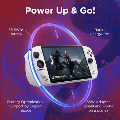Lenovo Legion Go Handheld Gaming Console | 8.8 inch 2K Display | Detachable Controllers | AMD Ryzen Z1 Extreme | 16GB RAM | 512GB SSD | Windows 11 Home | 3 Months Xbox Games Pass