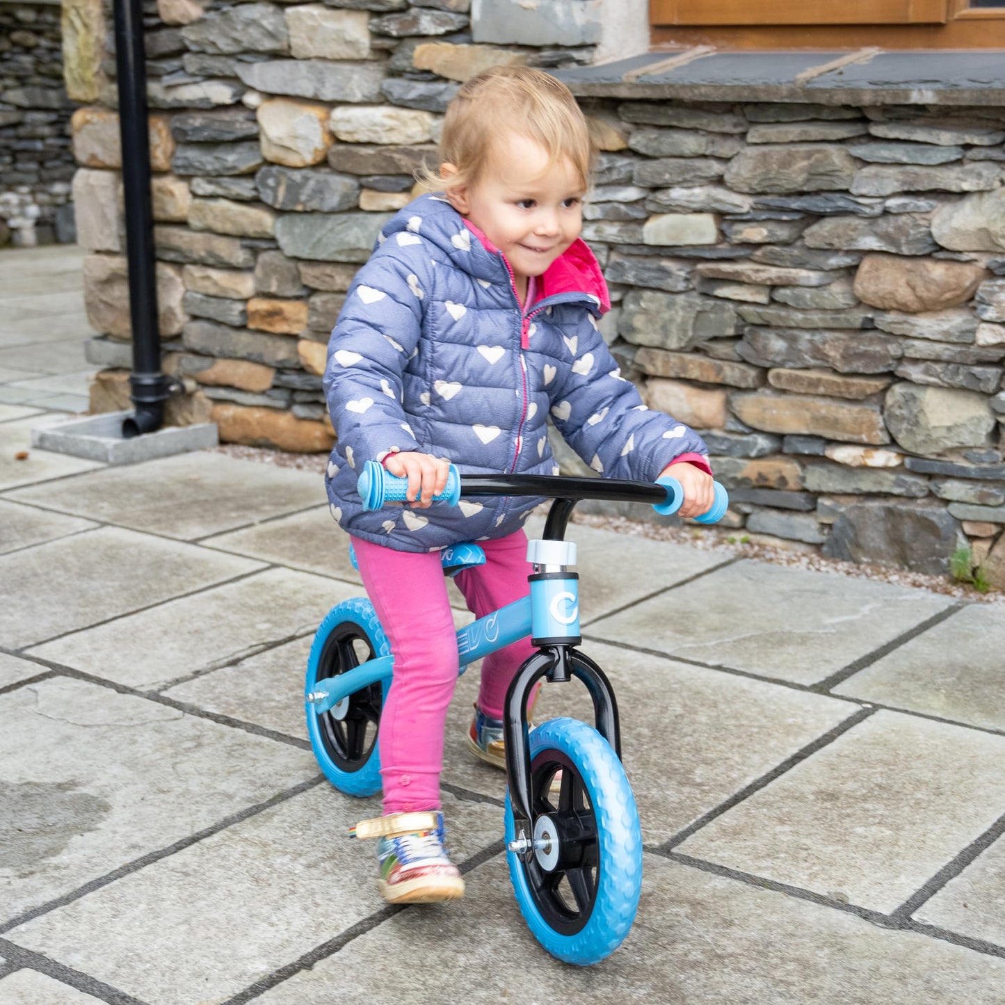 EVO Children's Balance Bike | Adjustable Seat Height | Lightweight Kids' Walking Bike, Toddler Training Bicycle For Boys And Girls 2+