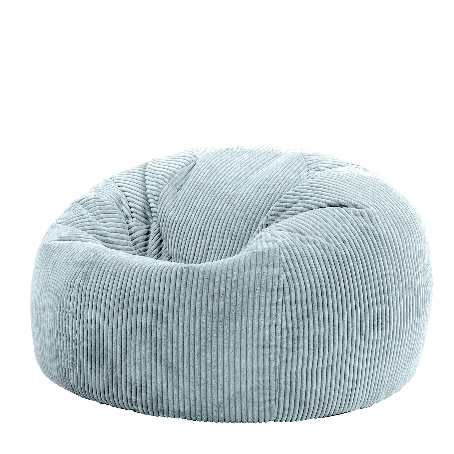 icon Kingston Cord Bean Bag, Beige, Large Adult Bean Bag Chair with Filling Included, Comfy Chair, Living Room Furniture, Bedroom Furniture