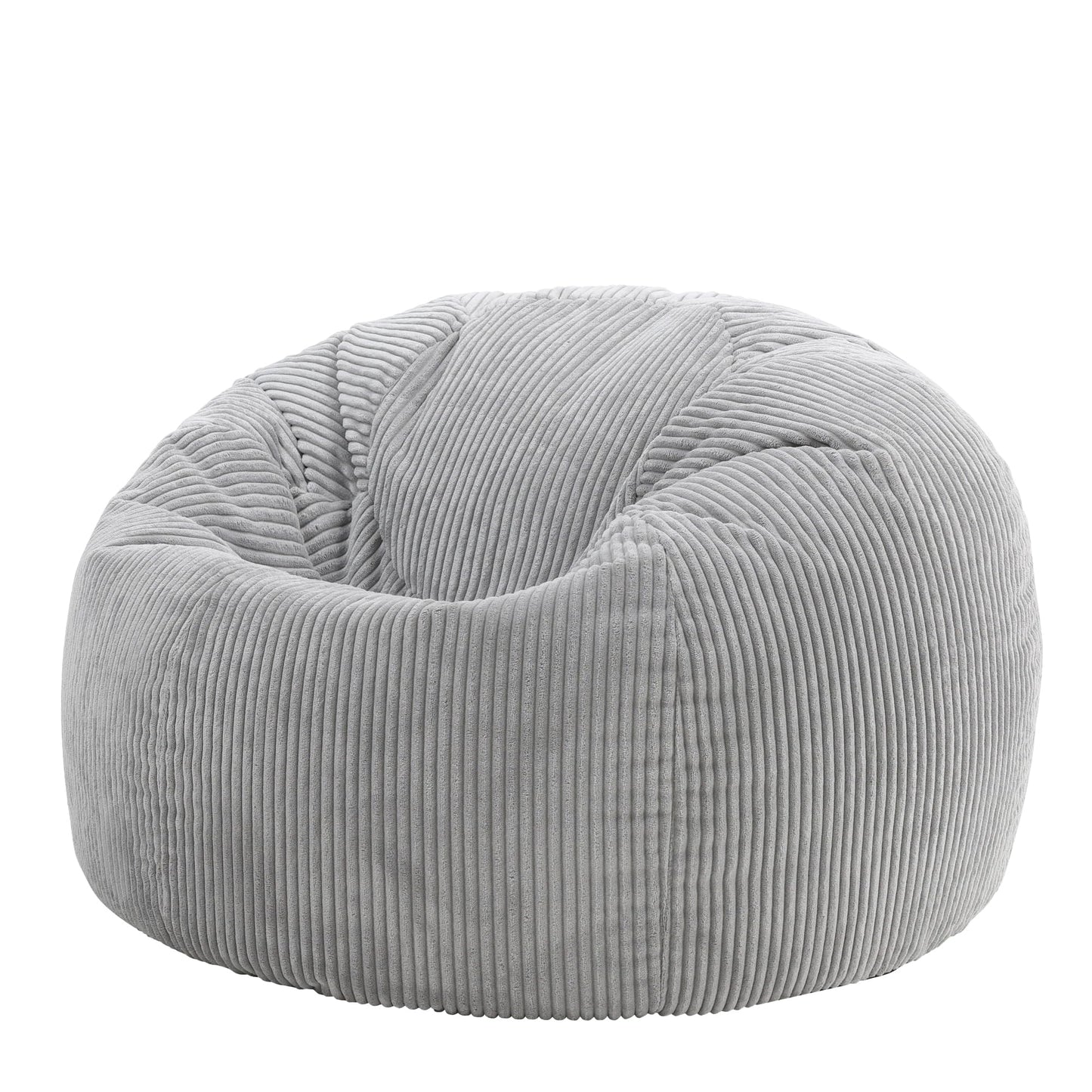 icon Kingston Cord Bean Bag, Beige, Large Adult Bean Bag Chair with Filling Included, Comfy Chair, Living Room Furniture, Bedroom Furniture