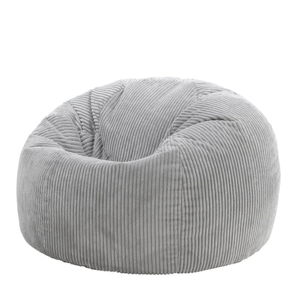 icon Kingston Cord Bean Bag, Beige, Large Adult Bean Bag Chair with Filling Included, Comfy Chair, Living Room Furniture, Bedroom Furniture