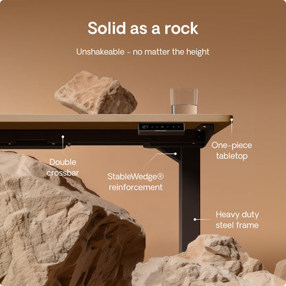 Height-Adjustable Desk 180 x 80cm - Standing Desk - Integrated USB/USB-C - 3 Memory Presets - Dual Motor Electric Touchscreen Stand Up Table - Great Gift for Smart Home Solutions