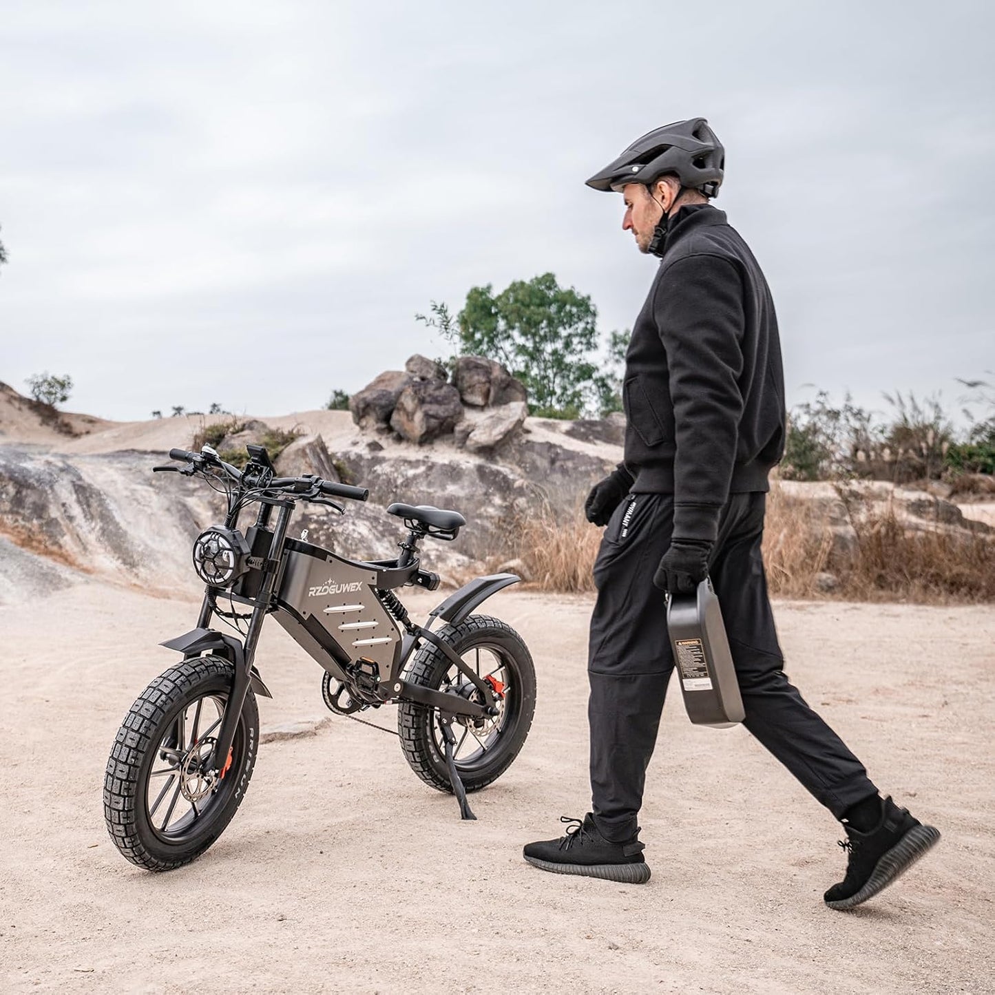 RECEGARA Electric Bicycle，48V 25AH Off-Road EBIKE for Adults with Detachable Lithium Ion Battery, 20 inch Moutain bike with Dual Hydraulic Disc Brake and Forged Mags Wheel