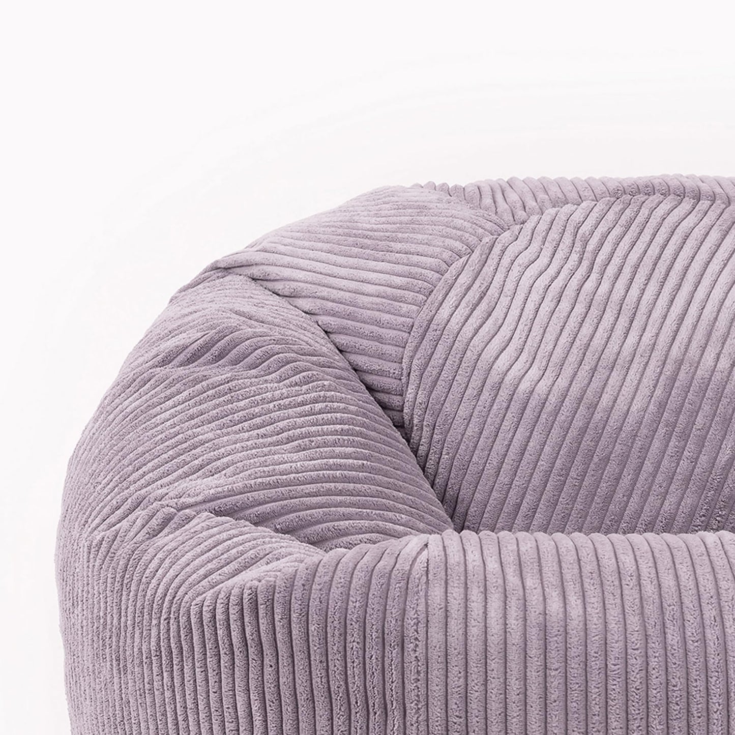icon Kingston Cord Bean Bag, Beige, Large Adult Bean Bag Chair with Filling Included, Comfy Chair, Living Room Furniture, Bedroom Furniture