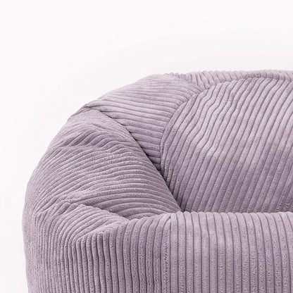 icon Kingston Cord Bean Bag, Beige, Large Adult Bean Bag Chair with Filling Included, Comfy Chair, Living Room Furniture, Bedroom Furniture