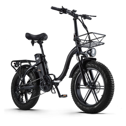 CEAYA Electric Bikes for Adults 20" Electric Folding Bike Fat Tyre E bike with 48V20AH Lithium Battery,Dual Disc Disc,8 Speed Gears