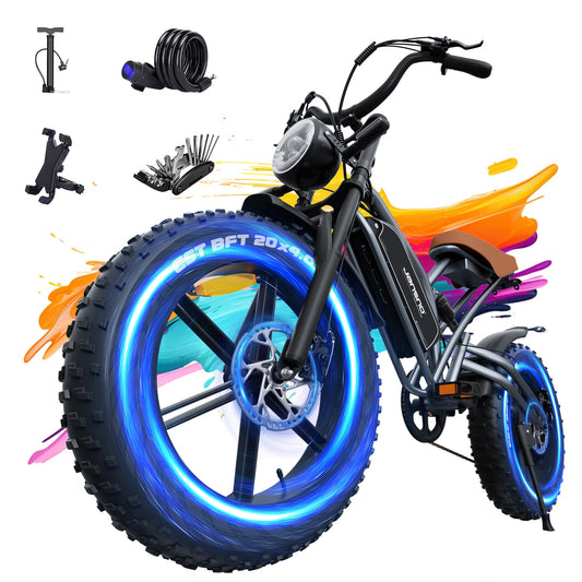 JANSNO Electric bikes for Adults, D750 Motor Ebike with 48V 31Ah/14Ah Battery, Dual Shock Absorbers, 20" x4.0 All-Terrain Tires, Versatile Electric Bike with Multiple Performance Modes