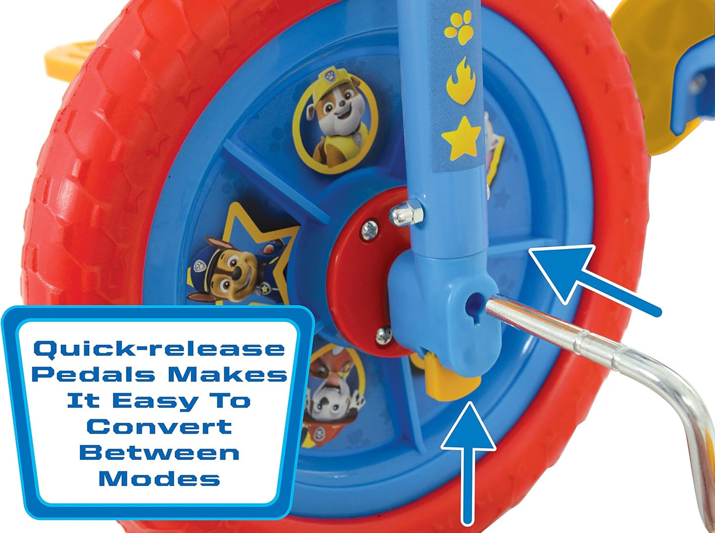 Paw Patrol 2-in-1 Training Bike - 10 Inch, Officially Licensed, Vibrant Decals, Sturdy Frame, Adjustable Seat and Handlebars - Perfect for Paw Patrol Fans - Ages 2+