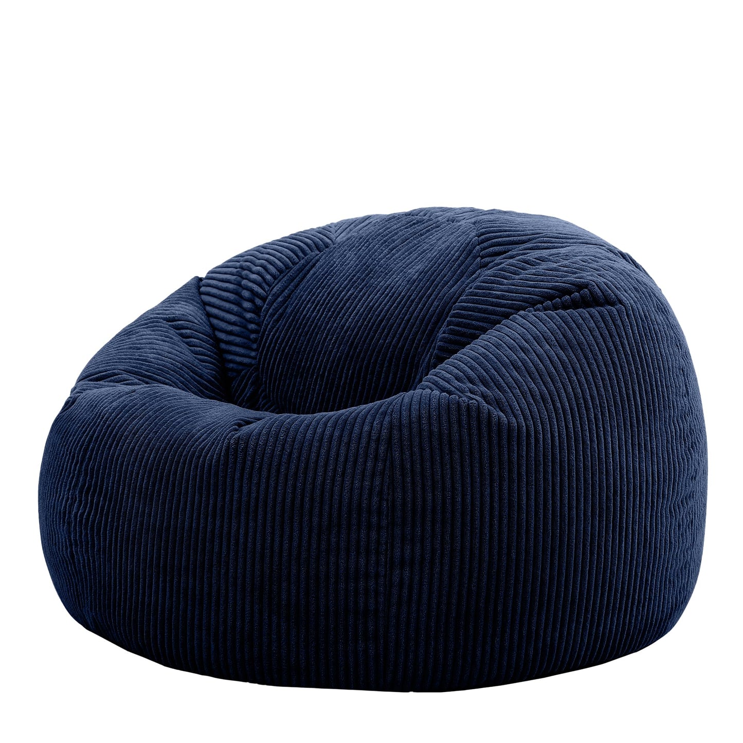 icon Kingston Cord Bean Bag, Beige, Large Adult Bean Bag Chair with Filling Included, Comfy Chair, Living Room Furniture, Bedroom Furniture